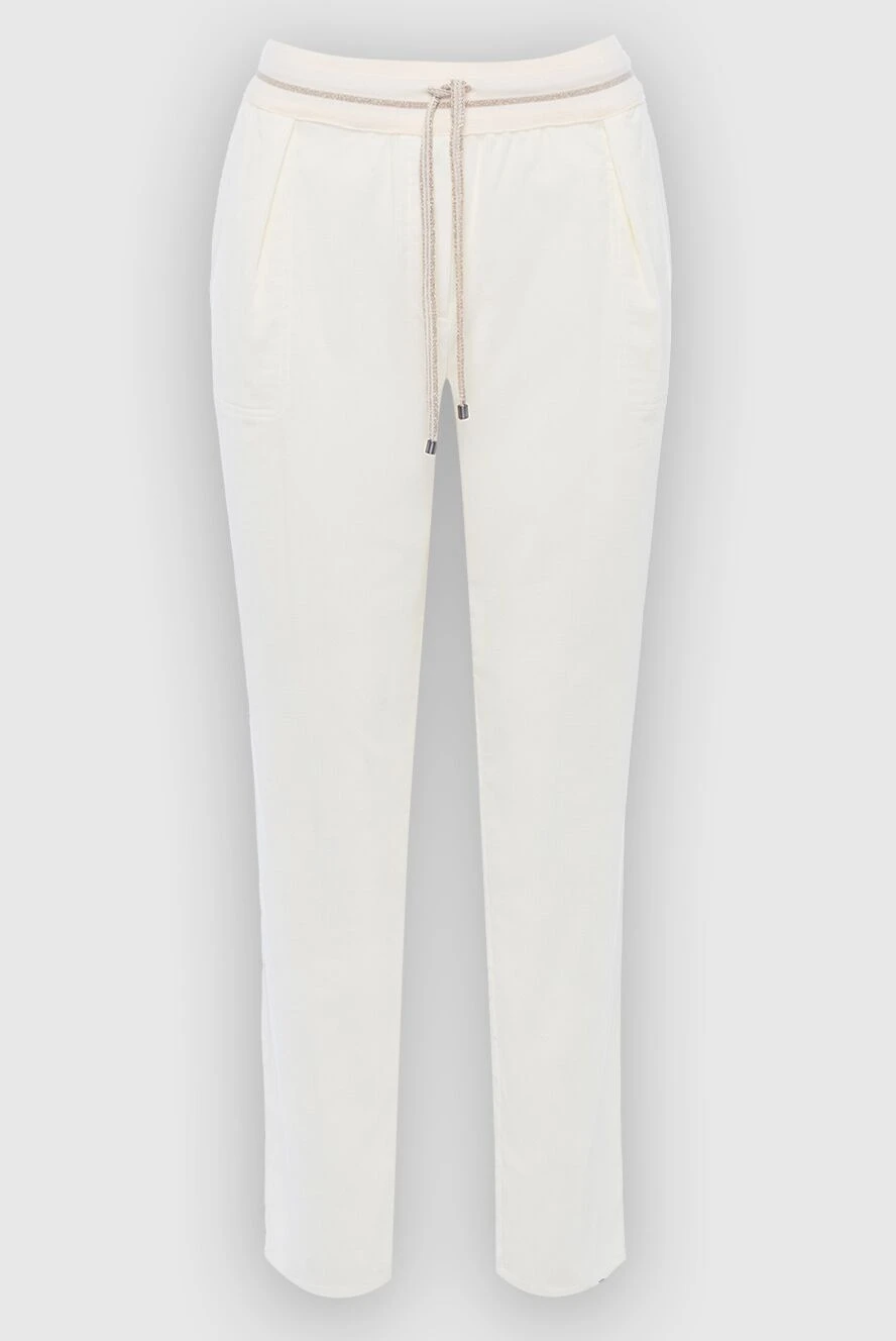 Lorena Antoniazzi women's pants with ties beige 163441 - photo 1
