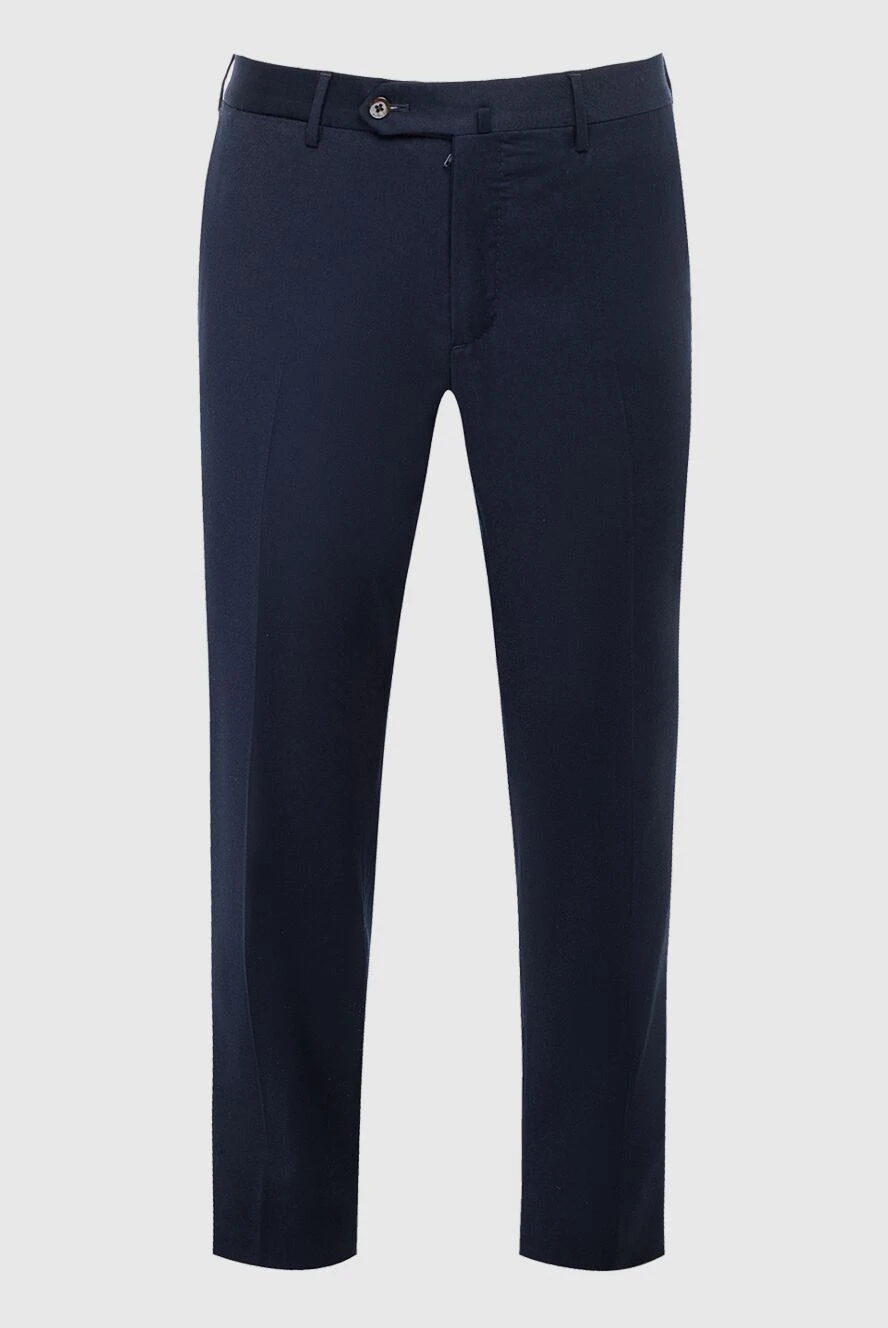 PT01 (Pantaloni Torino) мужские синие брюки из шерсти 164572 - фото 1