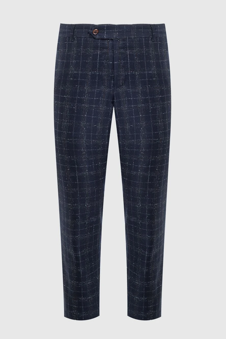 PT01 (Pantaloni Torino) мужские синие брюки из шерсти 164575 - фото 1
