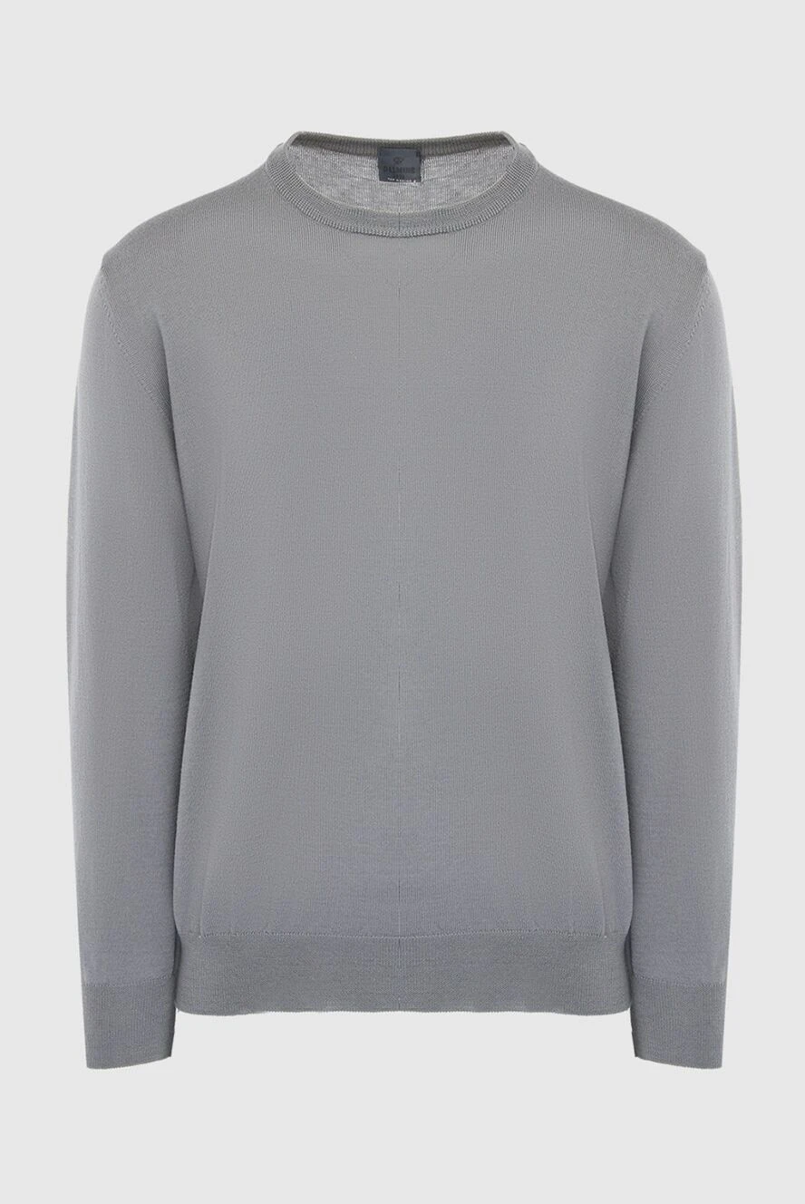Dalmine dark grey basic wool jumper for men 165189 - photo 1