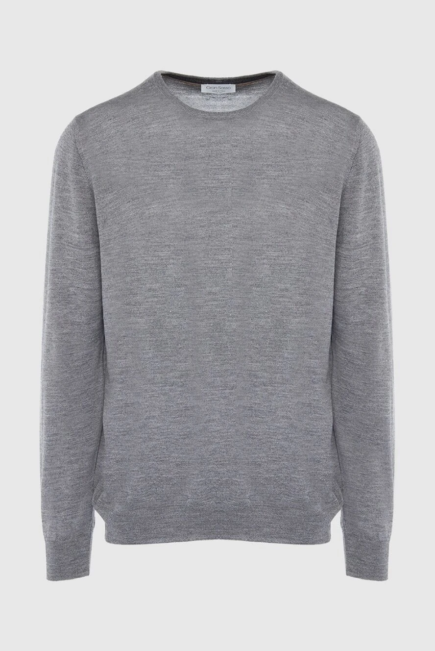 Gran Sasso gray wool and silk jumper for men 165674 - photo 1