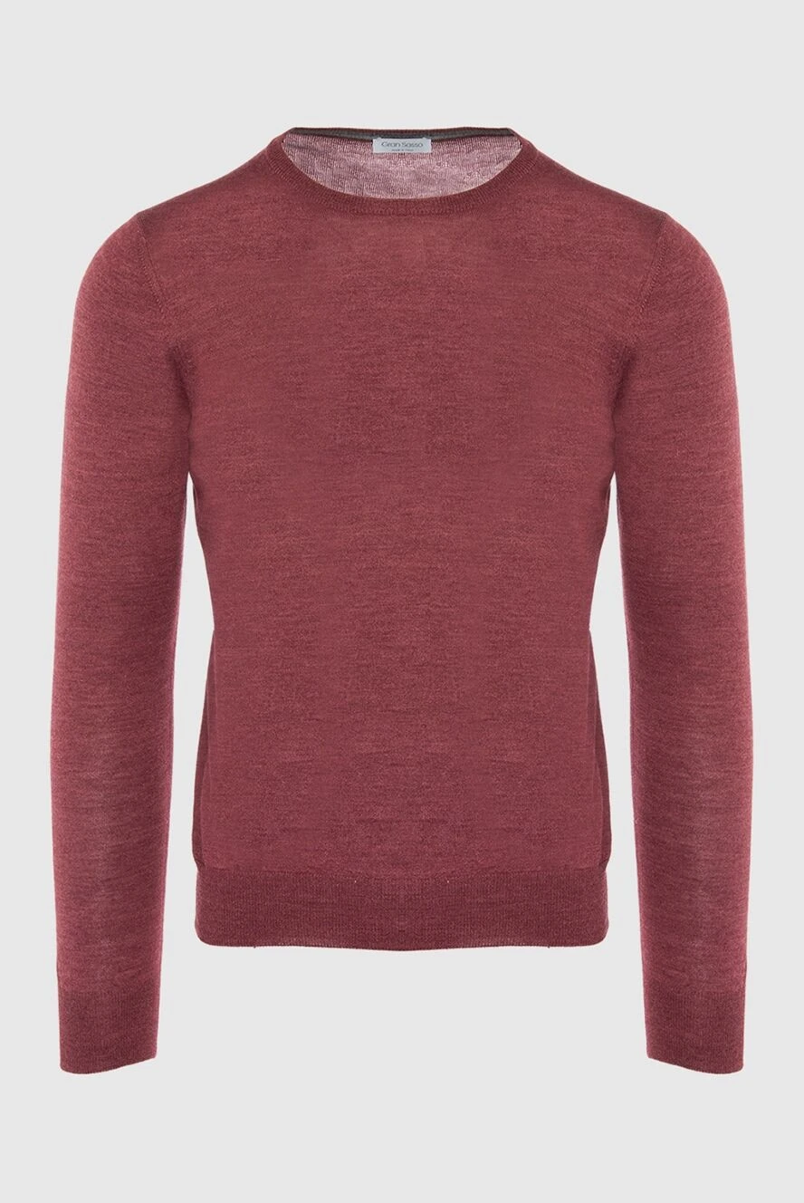 Gran Sasso burgundy wool and silk jumper for men 165681 - photo 1