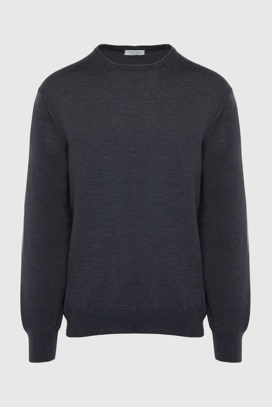 Gran Sasso basic dark grey cashmere jumper for men 165738 - photo 1