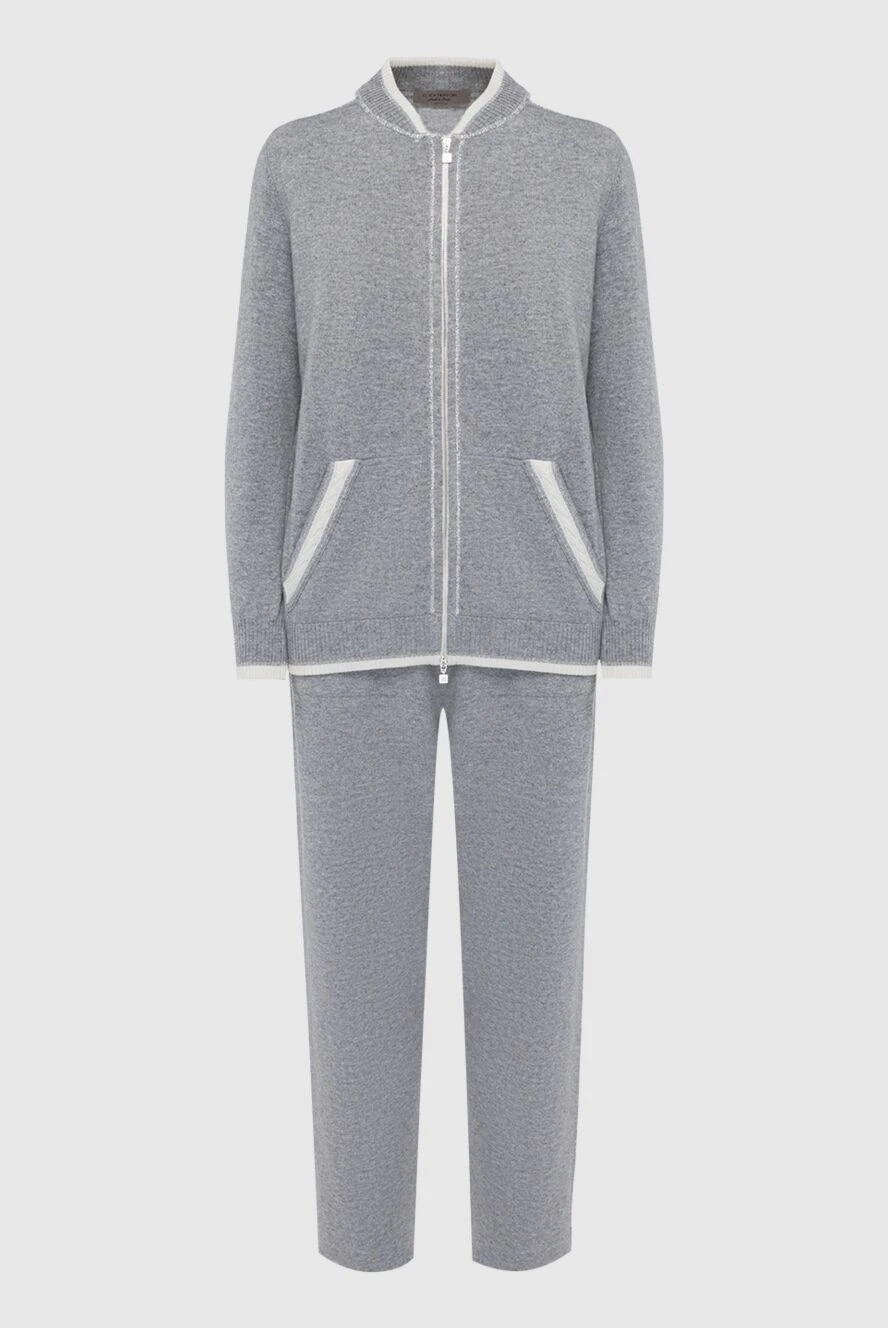 D.Exterior walking suit made of cashmere gray for women 166306 - photo 1