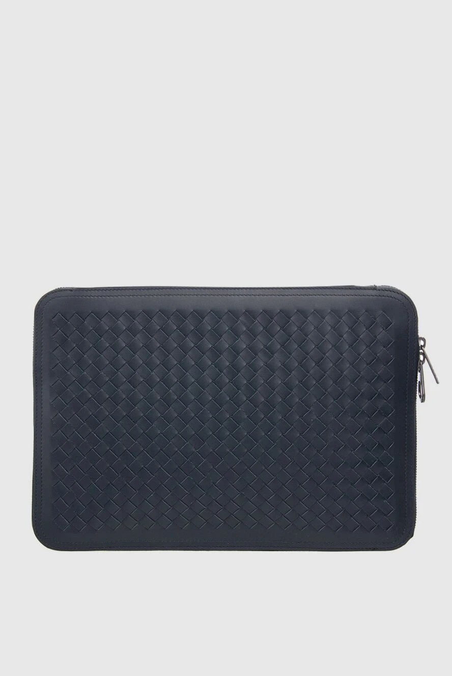 Bottega Veneta mens black intrecciato leather crossbody bag 166514 - photo 1