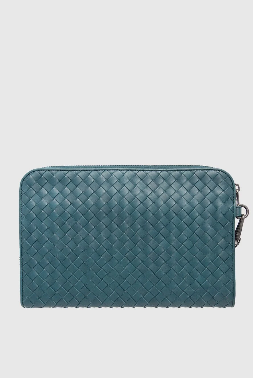 Bottega Veneta клатч великий шкіряний intrecciato piccolo чоловічий зелений 166540 - фото 1