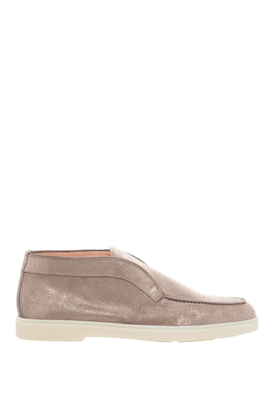 Santoni loafers women's nubuck with shiny surface brown 166722 - photo 1