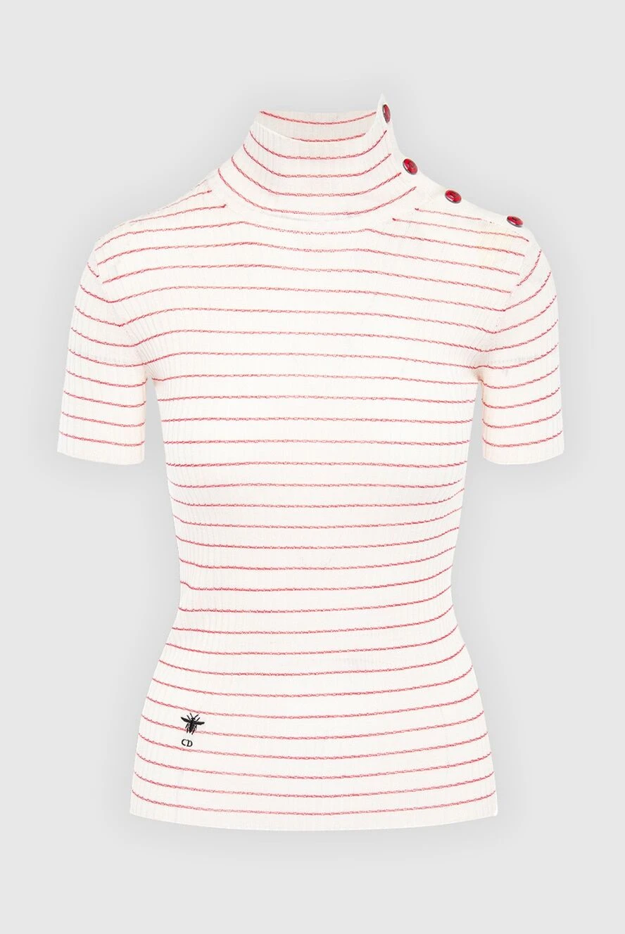 Dior гольф з кашеміру та шовку білий жіночий 167348 - фото 1
