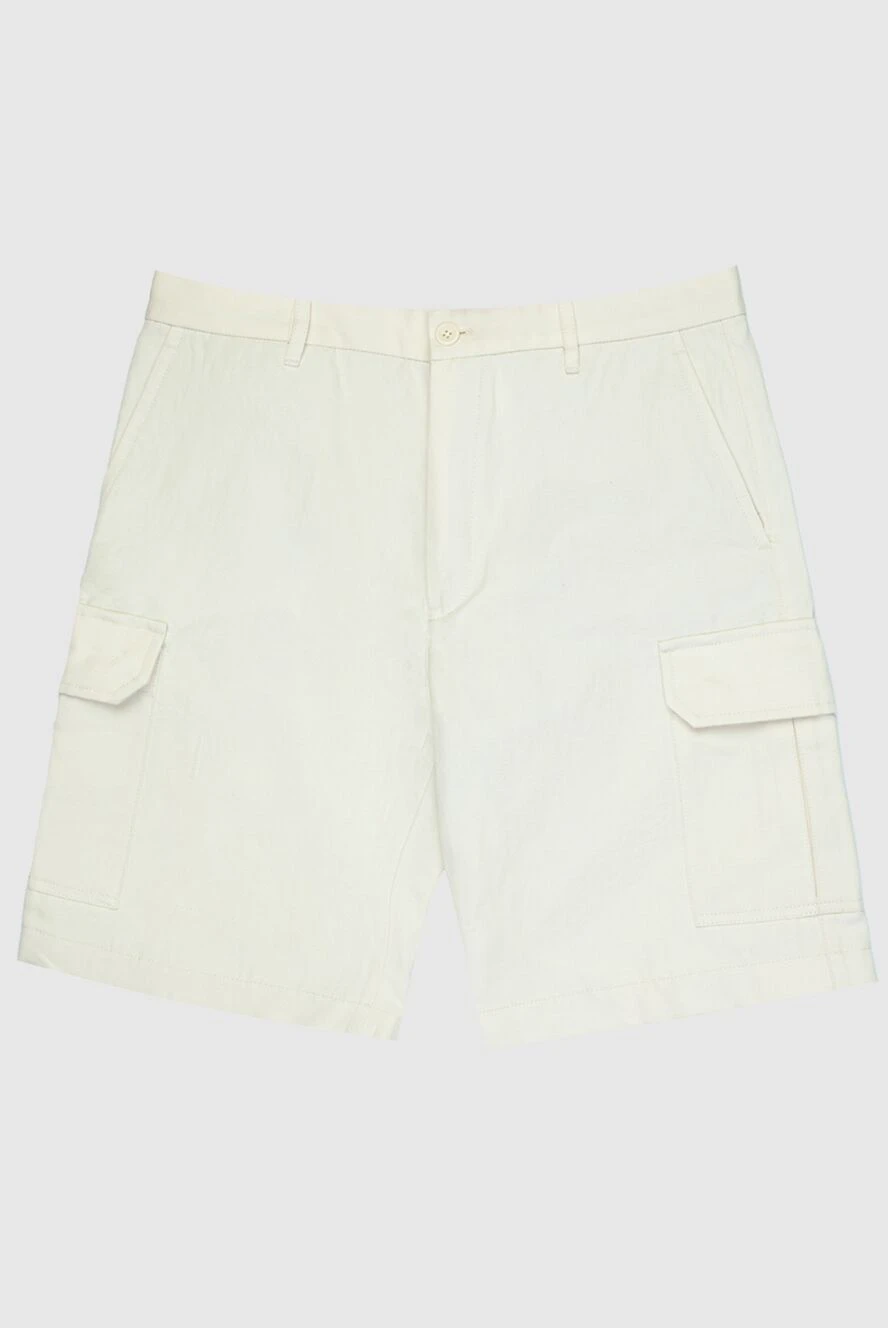 Loro Piana шорты из хлопка и льна белые мужские 169006 - фото 1