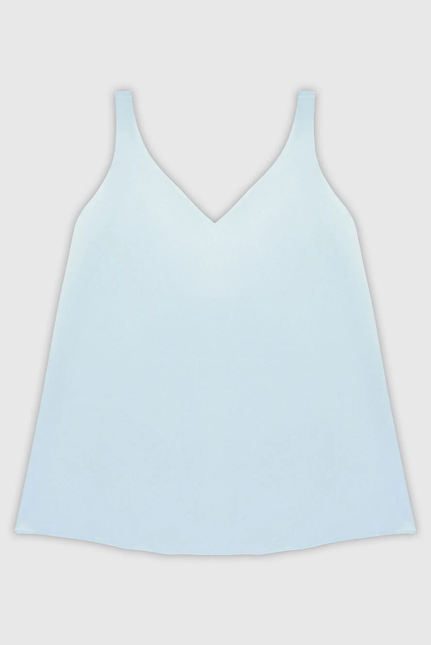 Panicale women's blue silk and elastane top 169091 - photo 1