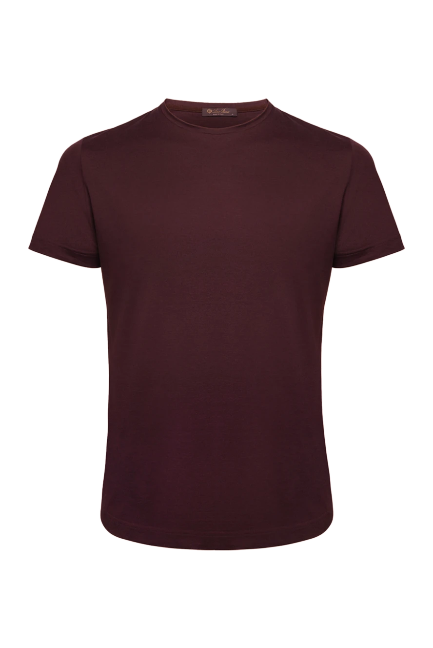 Loro Piana футболка из шелка и хлопка фиолетовая мужская фиолетовая 169626 - фото 1