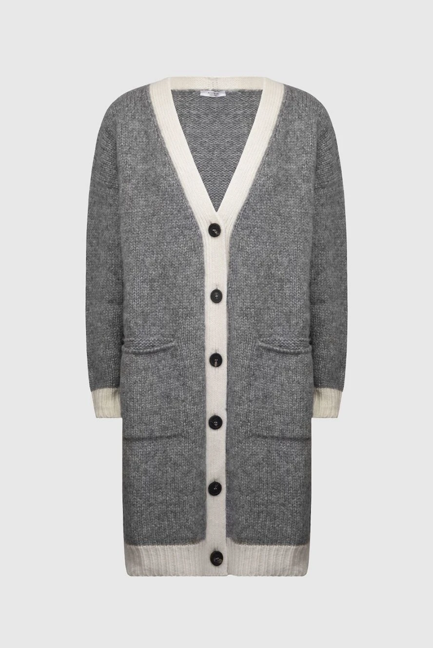 Peserico longline gray womens cardigan with buttons 170359 - photo 1