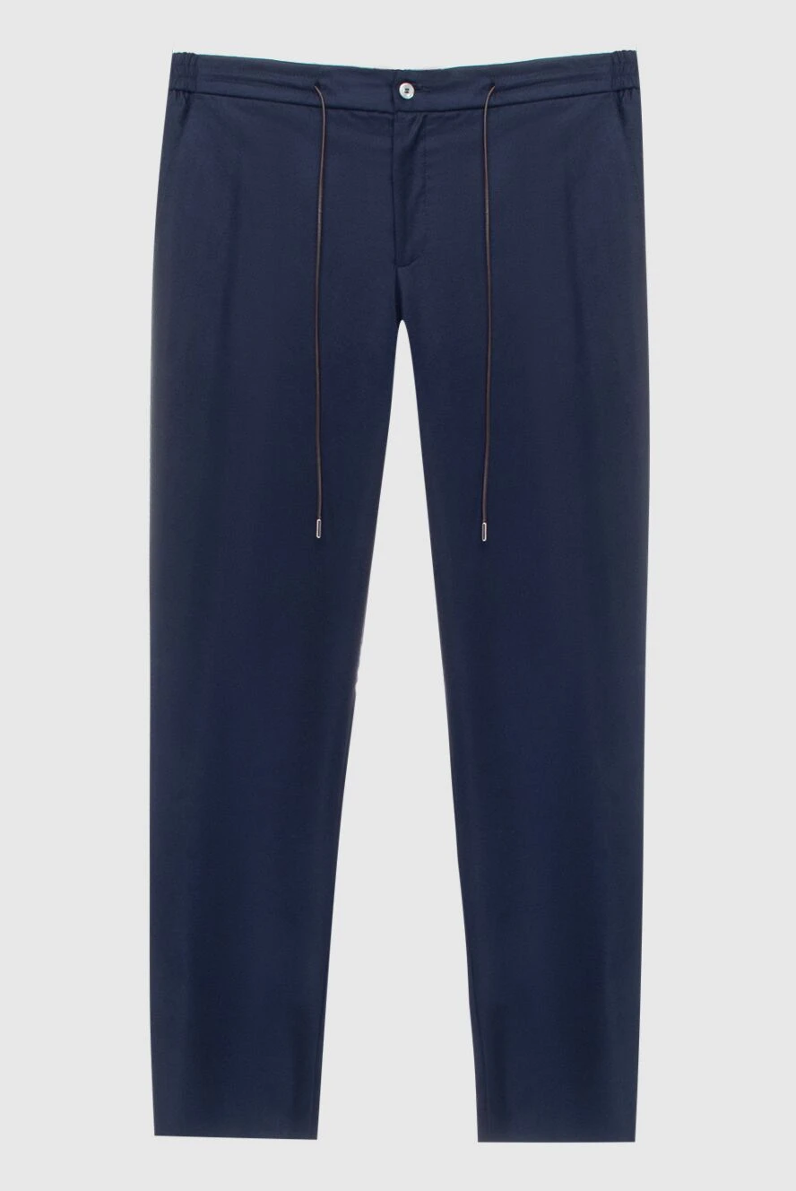 Tombolini men's blue wool pants 170424 - photo 1