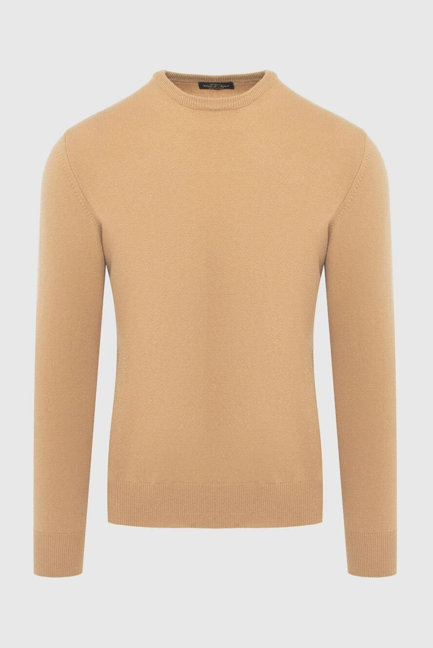 Cesare di Napoli dark beige jumper with a crew neck for men 170690 - photo 1