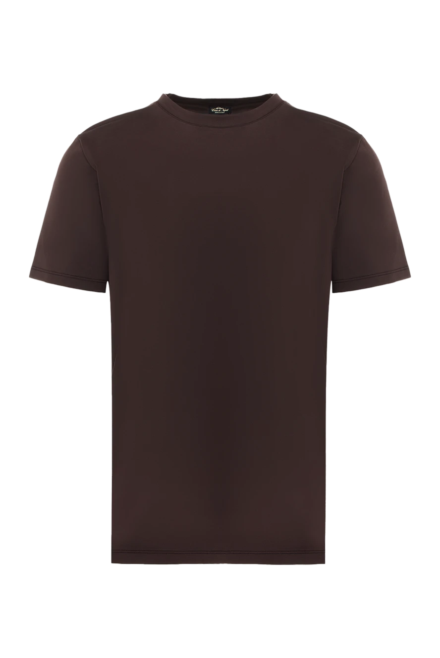 Cesare di Napoli brown cotton and elastane t-shirt for men 170958 - photo 1