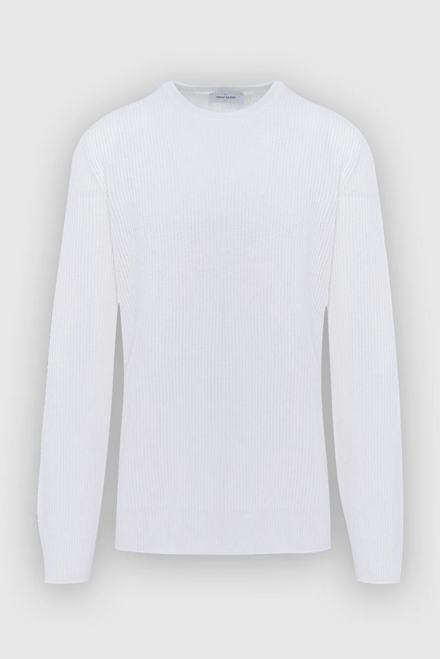 Gran Sasso white men's wool, cashmere and viscose sweater 171302 - photo 1