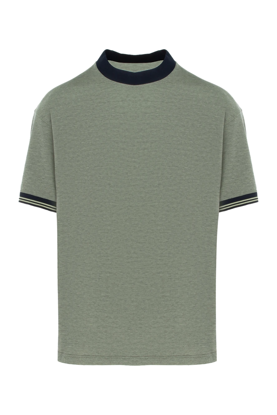 Loro Piana футболка из хлопка зеленая мужская 172560 - фото 1