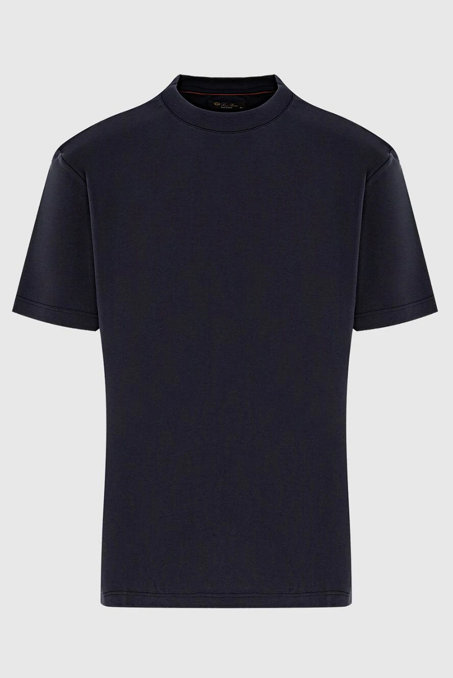 Loro Piana футболка из хлопка синяя мужская 172999 - фото 1