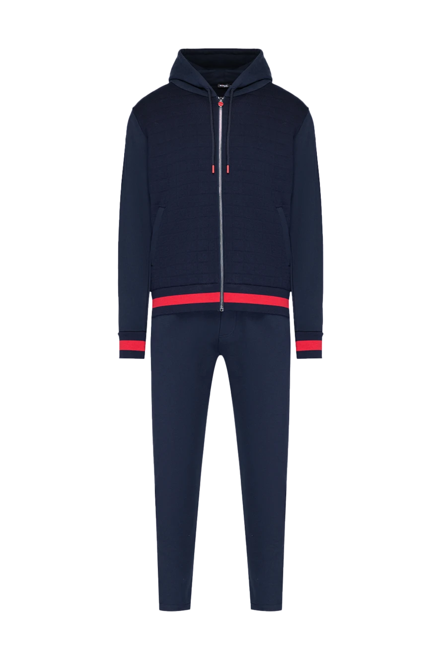 Kiton чоловічий синій прогулянковий костюм з бавовни 175574 - фото 1