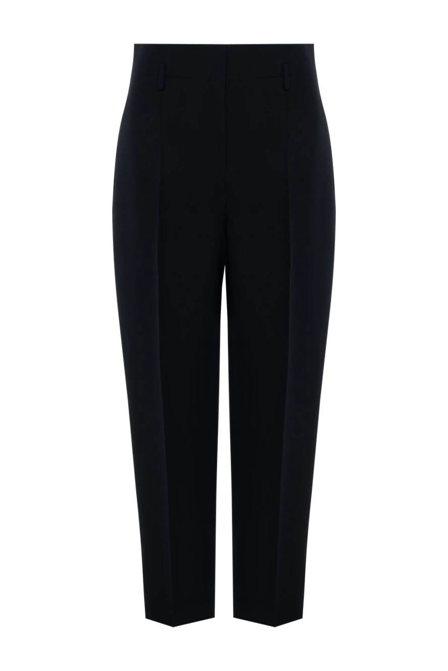 Dior штани з вовни та шовку чорні жіночі 176346 - фото 1