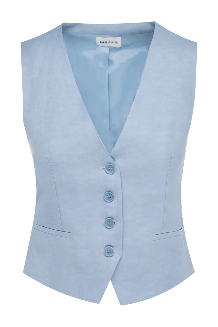 P.A.R.O.S.H. women's viscose and lyocell vest blue 176388 - photo 1