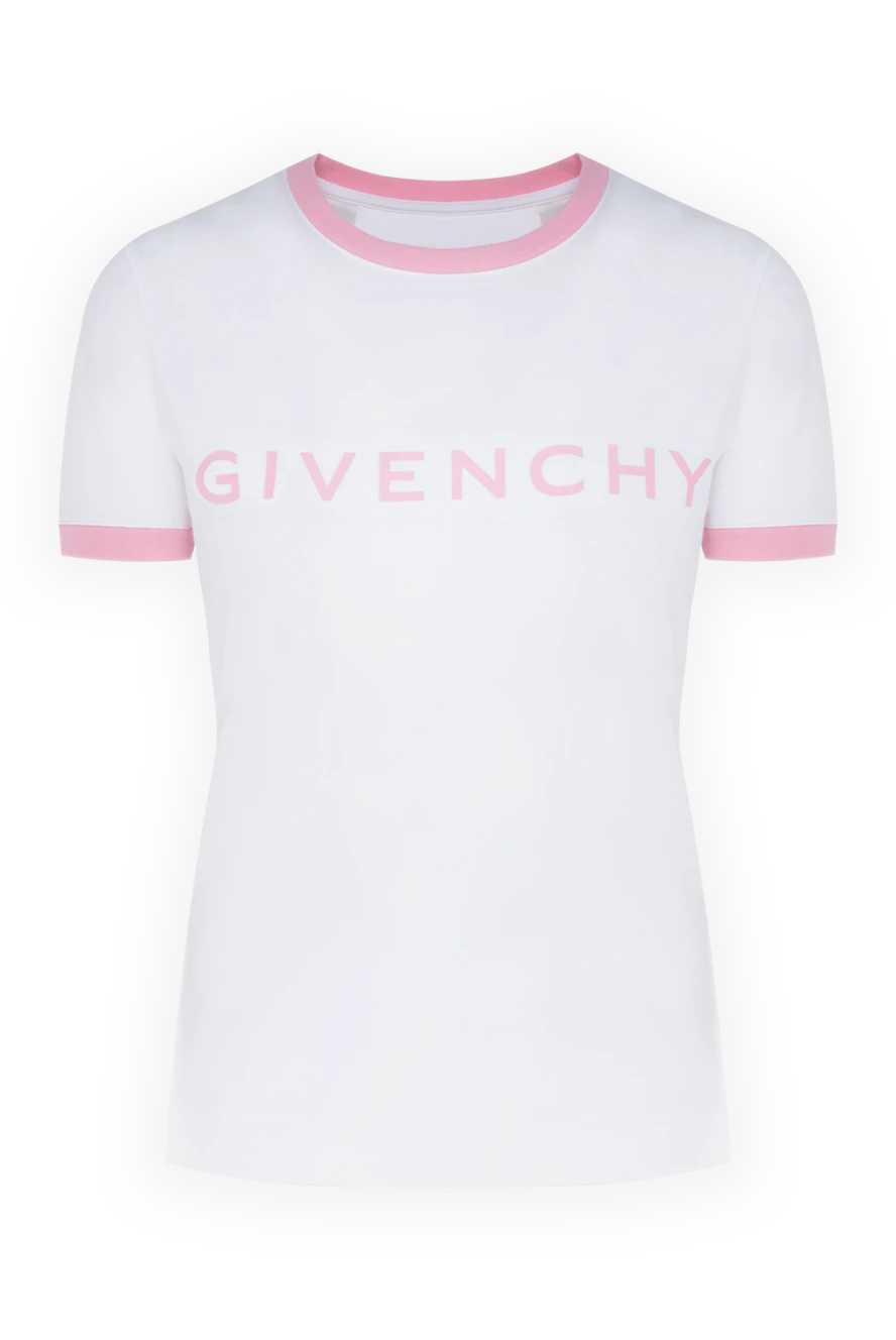 Givenchy футболка з бавовни та еластану жіноча біла 176457 - фото 1