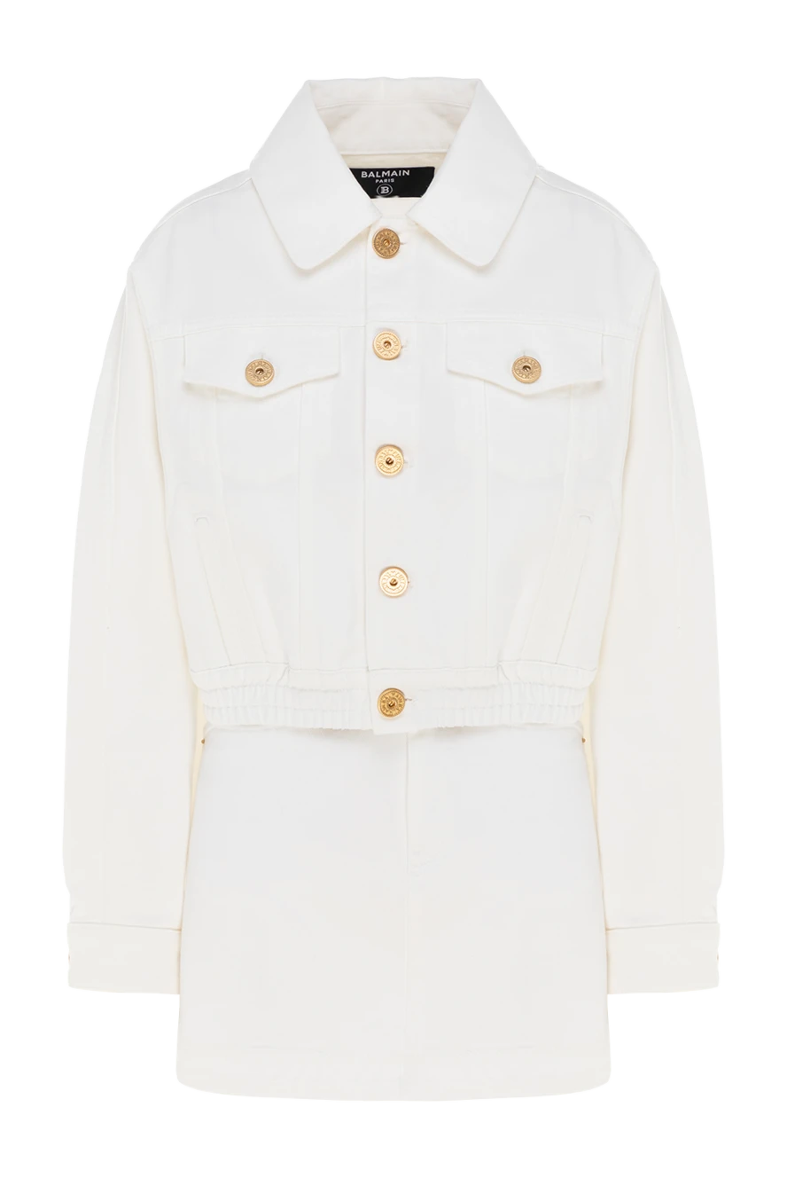 Balmain white cotton suit with skirt for women 176583 - photo 1