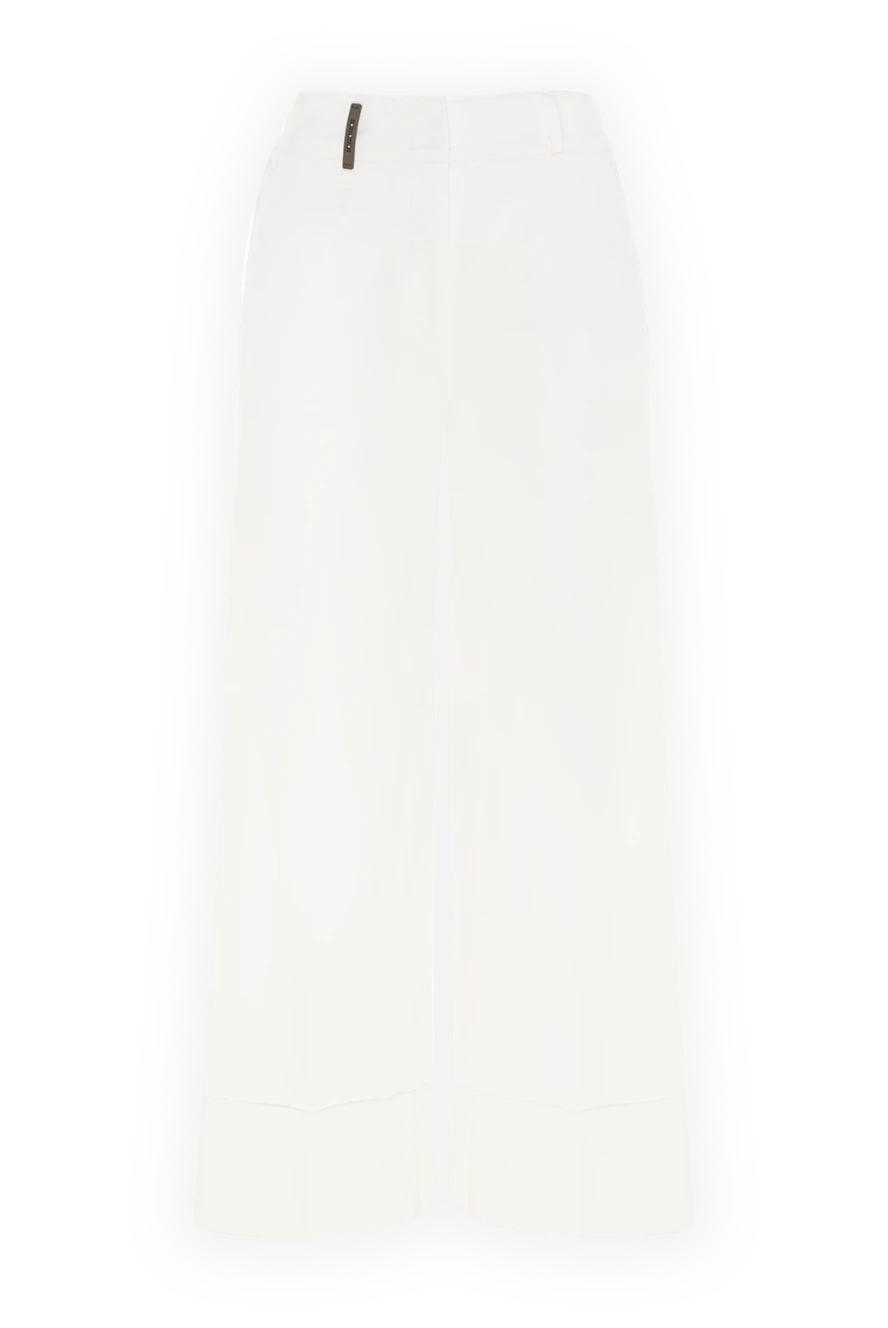 Peserico pants of their cotton and elastane women's white 176701 - photo 1