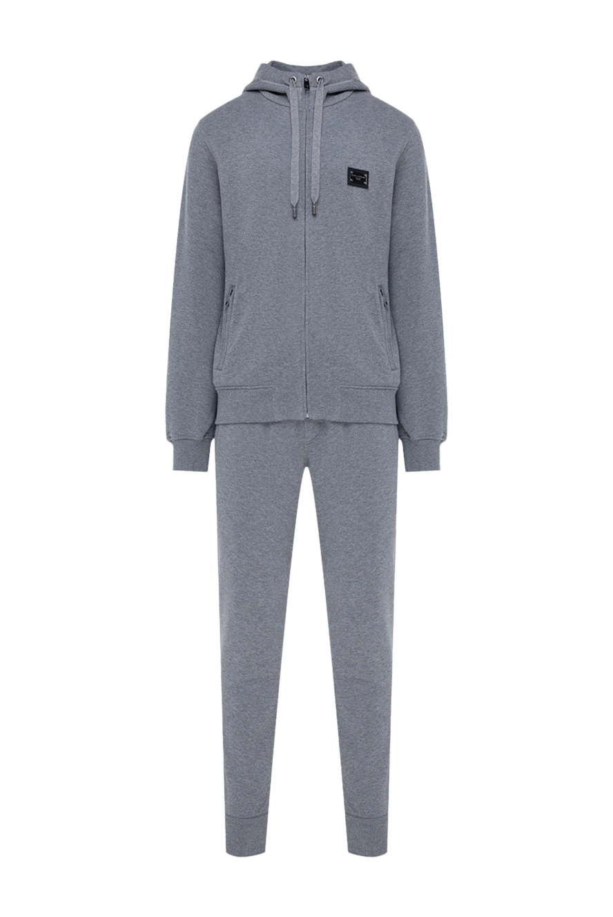 Dolce & Gabbana прогулянковий костюм з бавовни чоловічий сірий 177095 - фото 1