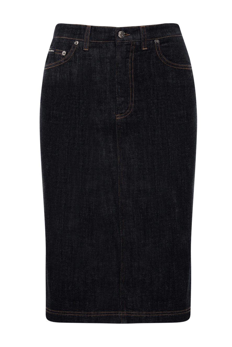 Dolce & Gabbana юбка джинсовая из хлопка и эластана женская синяя 177210 - фото 1