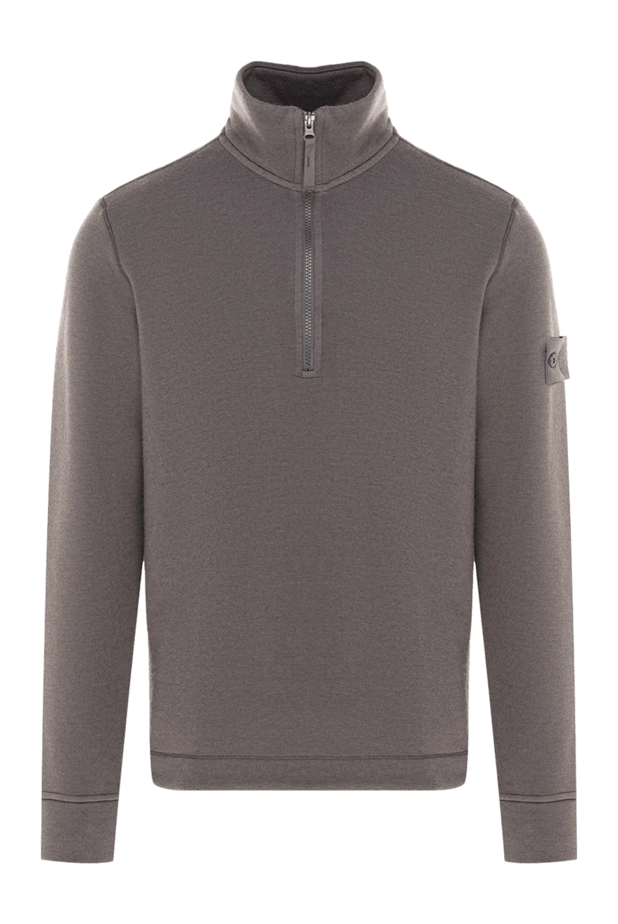 Stone Island кофта спортивна чоловіча сіра 177277 - фото 1