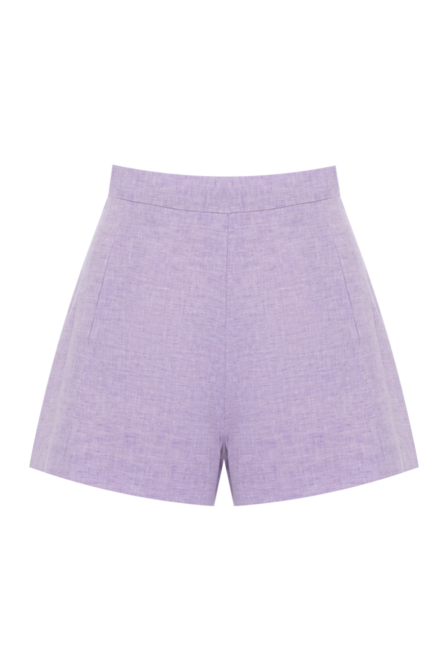 Forte dei Marmi Couture шорти із льону жіночі фіолетові 177297 - фото 1