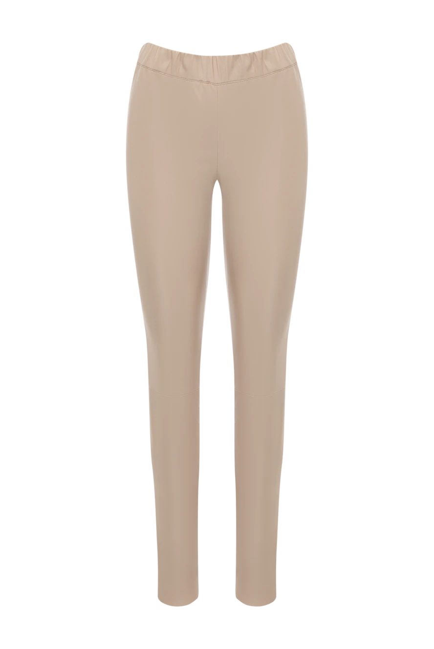 Max&Moi women's beige leggings made of genuine leather 177310 - photo 1