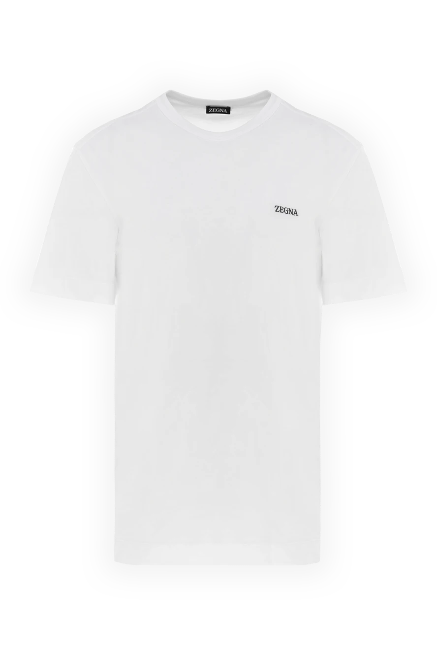 Ermenegildo Zegna футболка из хлопка мужская белая белая 177336 - фото 1