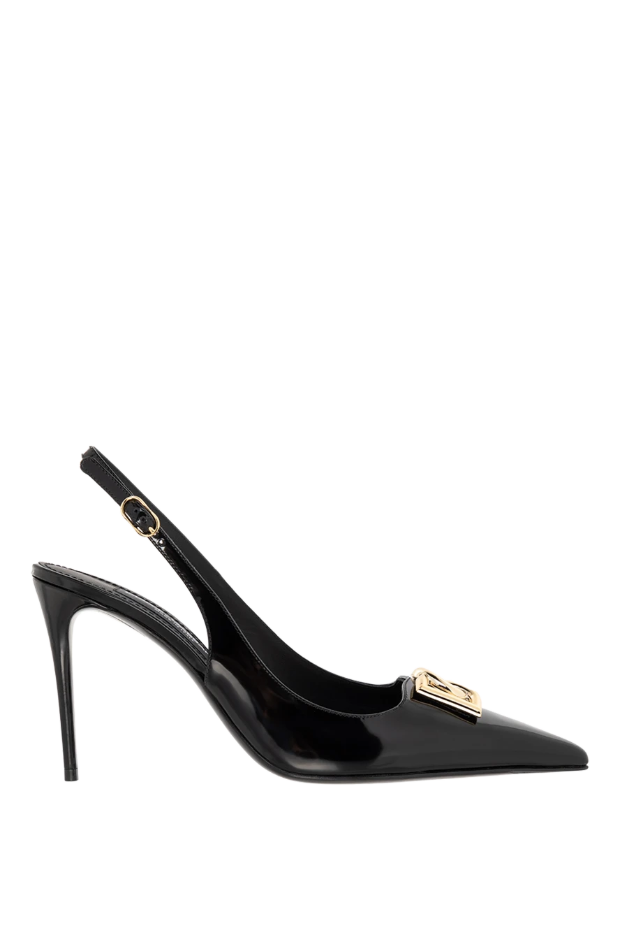 Dolce & Gabbana women's black leather heeled sandals 177765 - photo 1
