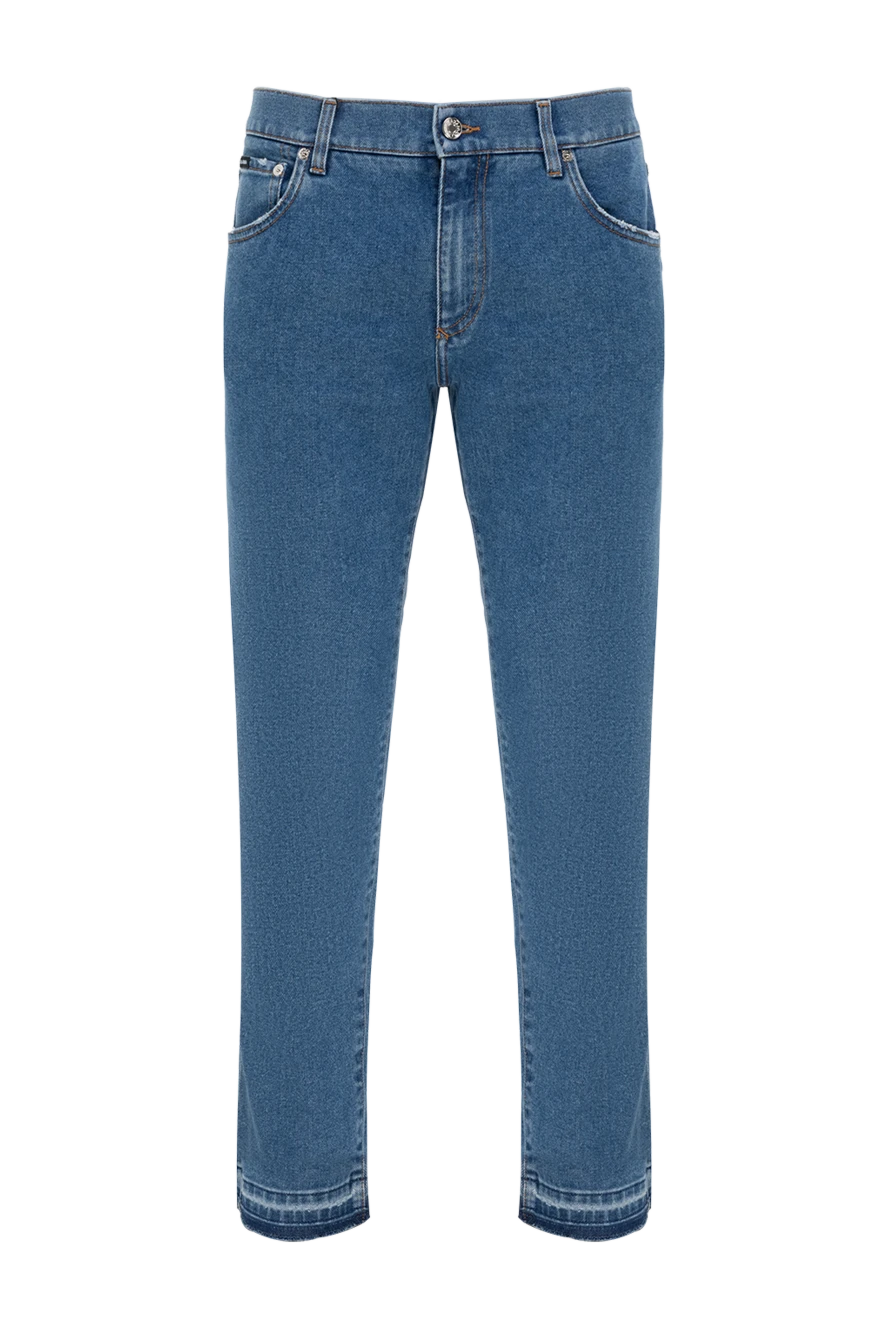 Dolce & Gabbana джинсы из хлопка и эластана голубые мужские 177793 - фото 1
