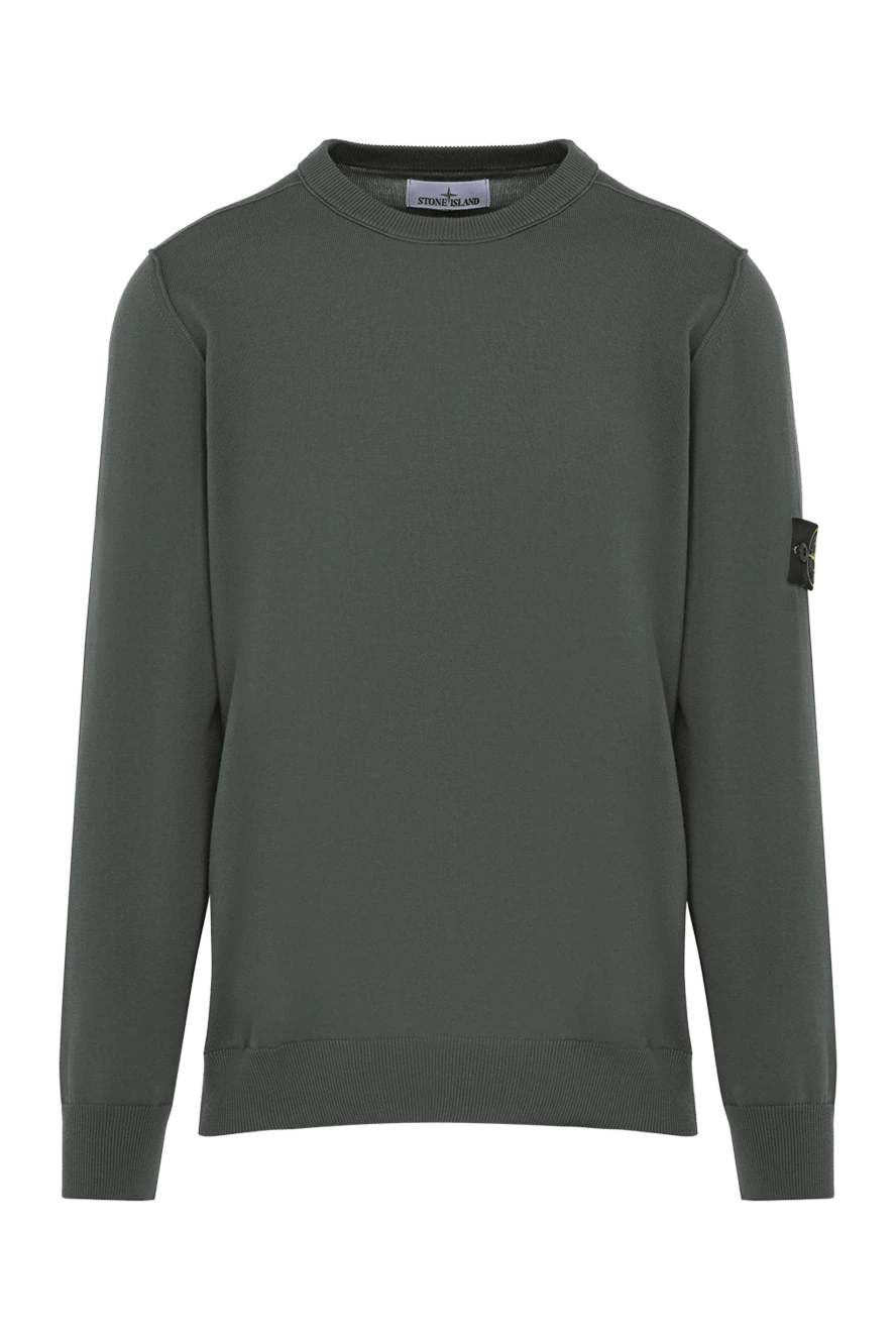 Stone Island джемпер з довгим рукавом з бавовни чоловічий зелений 178487 - фото 1
