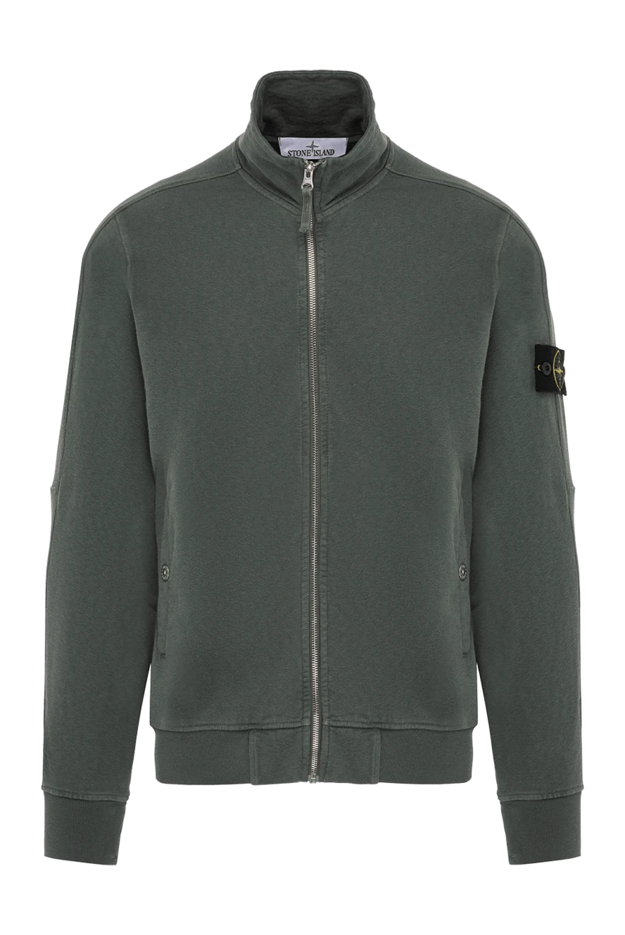 Stone Island кофта спортивна з бавовни зелена чоловіча 178504 - фото 1