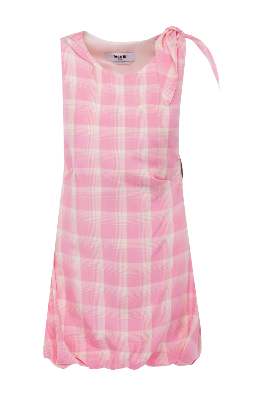 MSGM платье из вискозы женское розовое розовое 178560 - фото 1