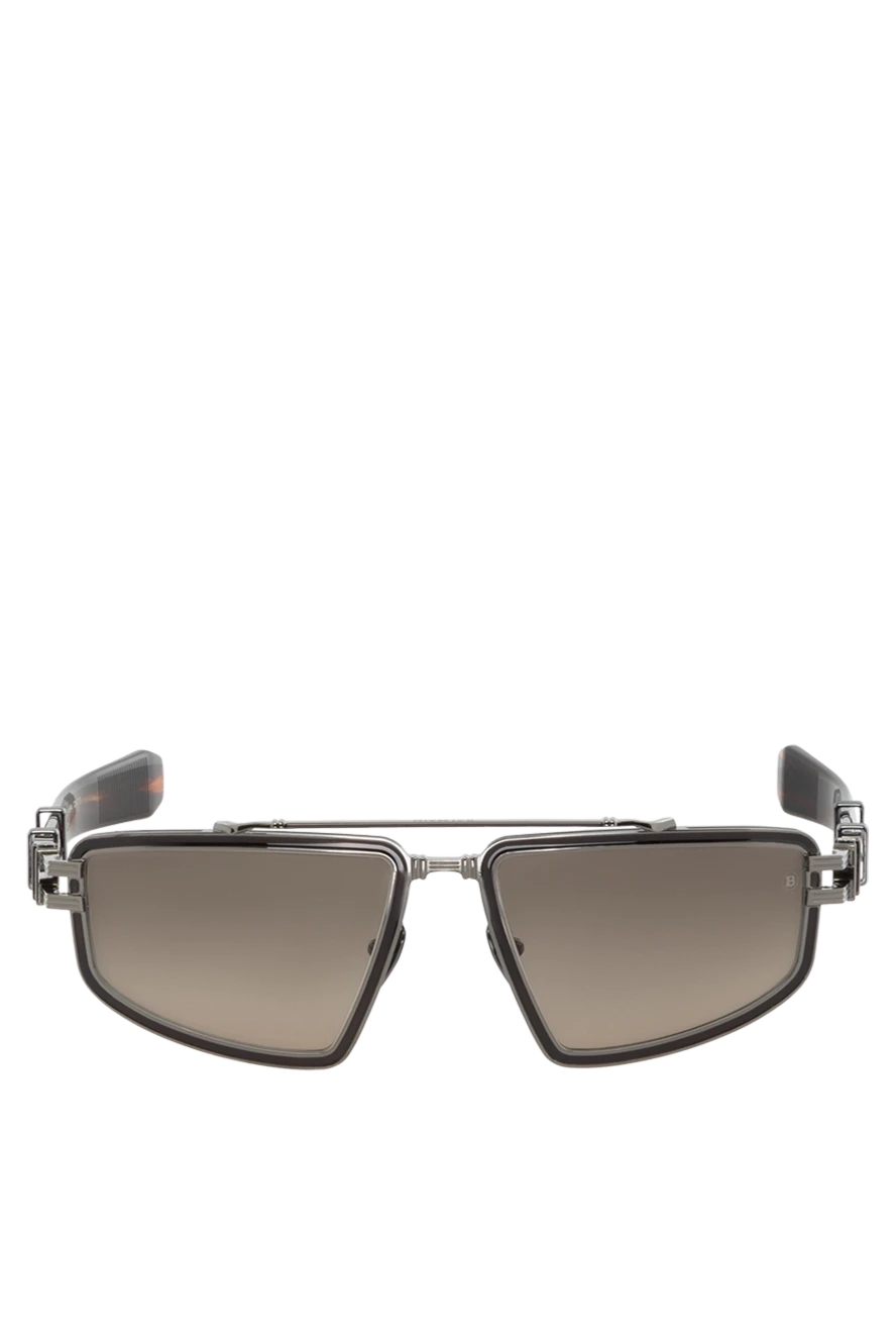 Balmain men's brown metal and plastic sunglasses 178634 - photo 1