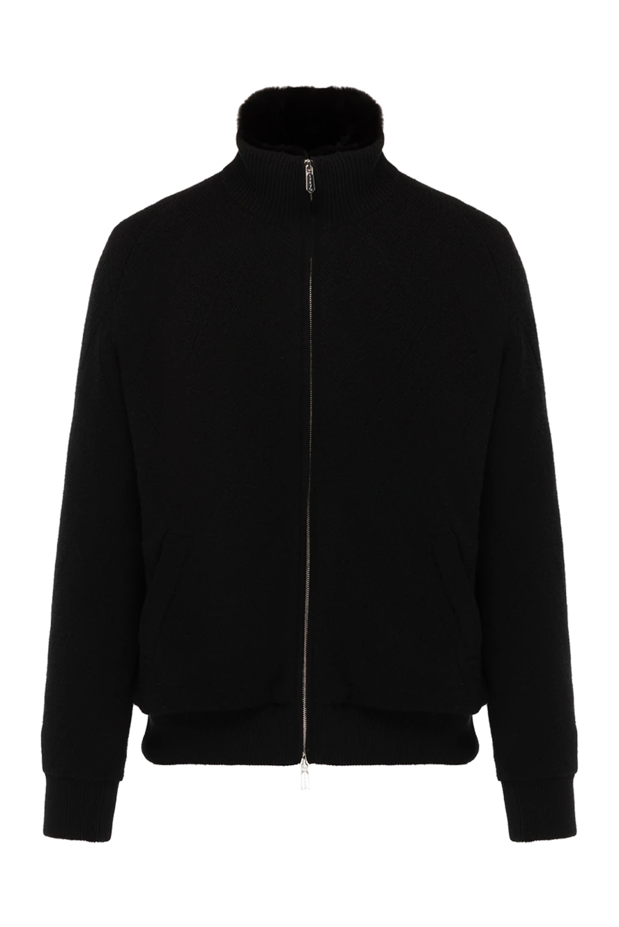 Svevo black cashmere and fur jacket for men 178966 - photo 1
