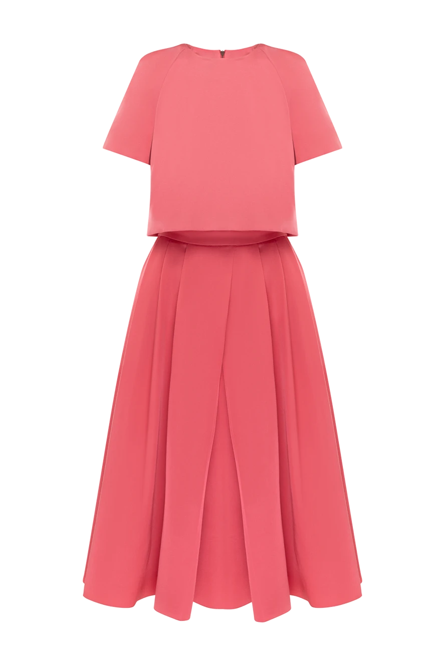 Dior костюм зі спідницею рожевий жіночий з вовни та шовку 179206 - фото 1