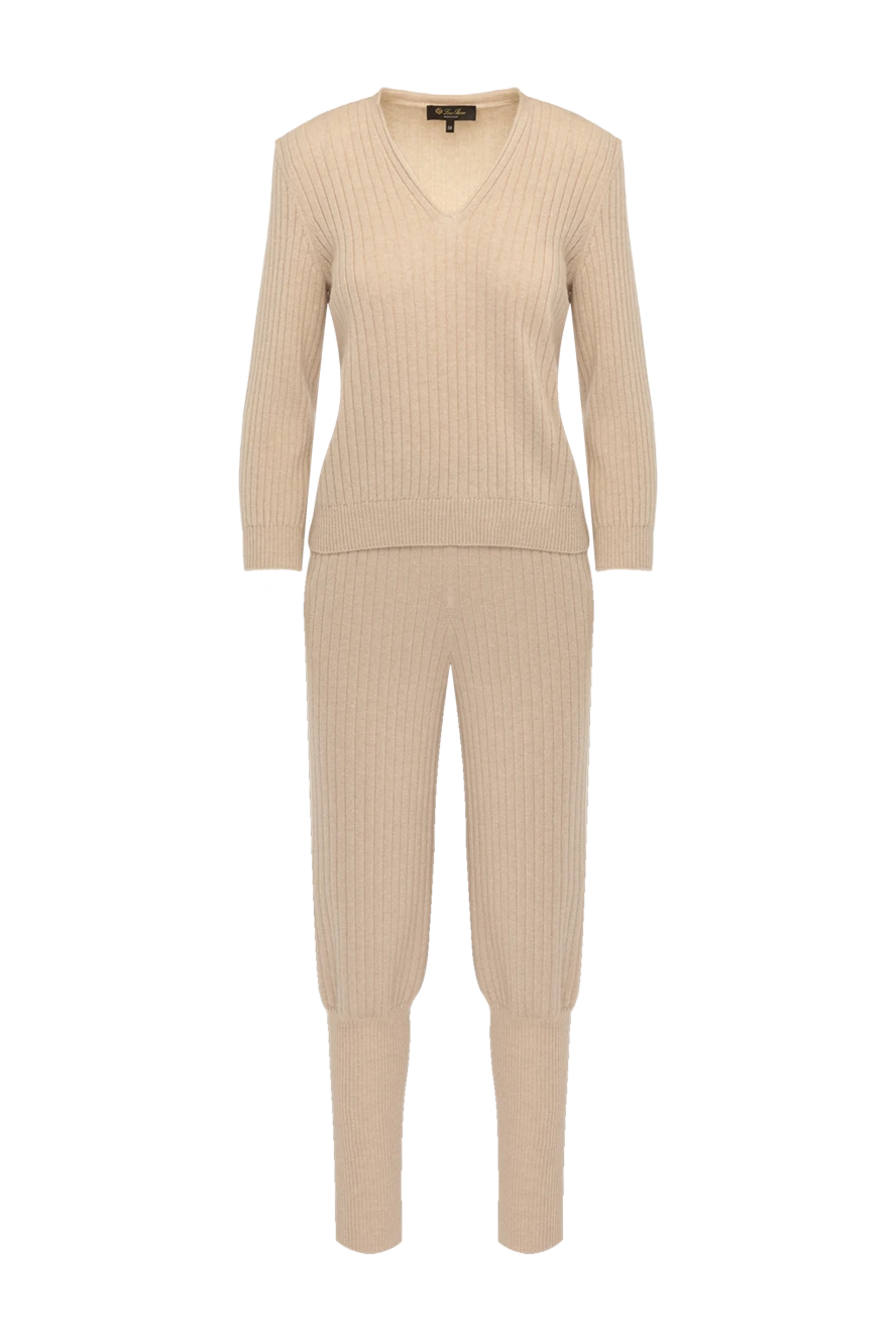 Loro Piana костюм прогулянковий жіночий бежевий з кашеміру 179297 - фото 1