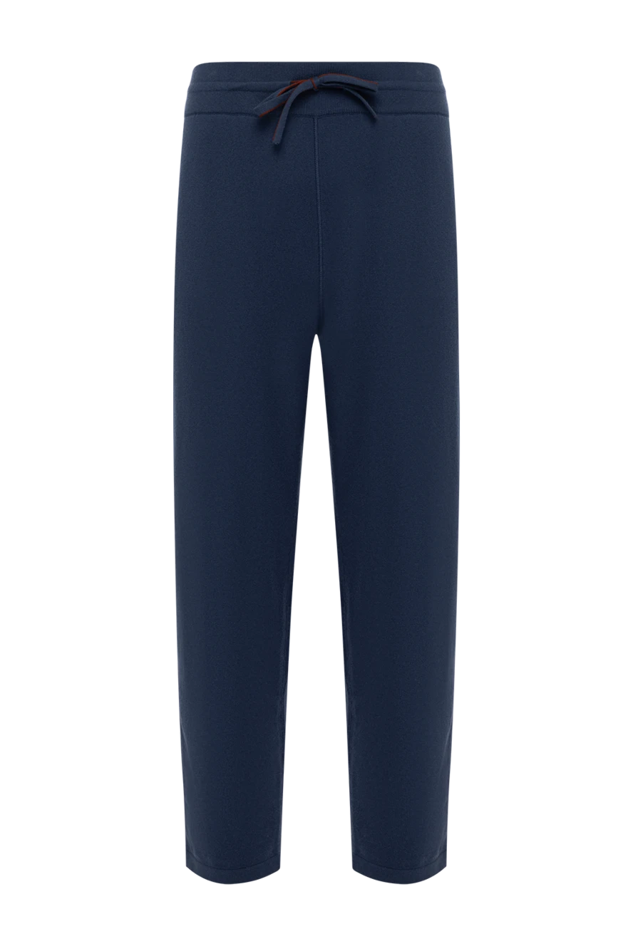 Loro Piana штани чоловічі сині із кашеміру 179310 - фото 1