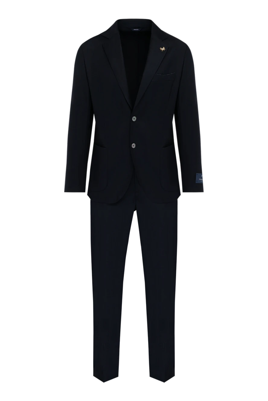 Tombolini men's blue suit made of wool and elastane 179627 - photo 1