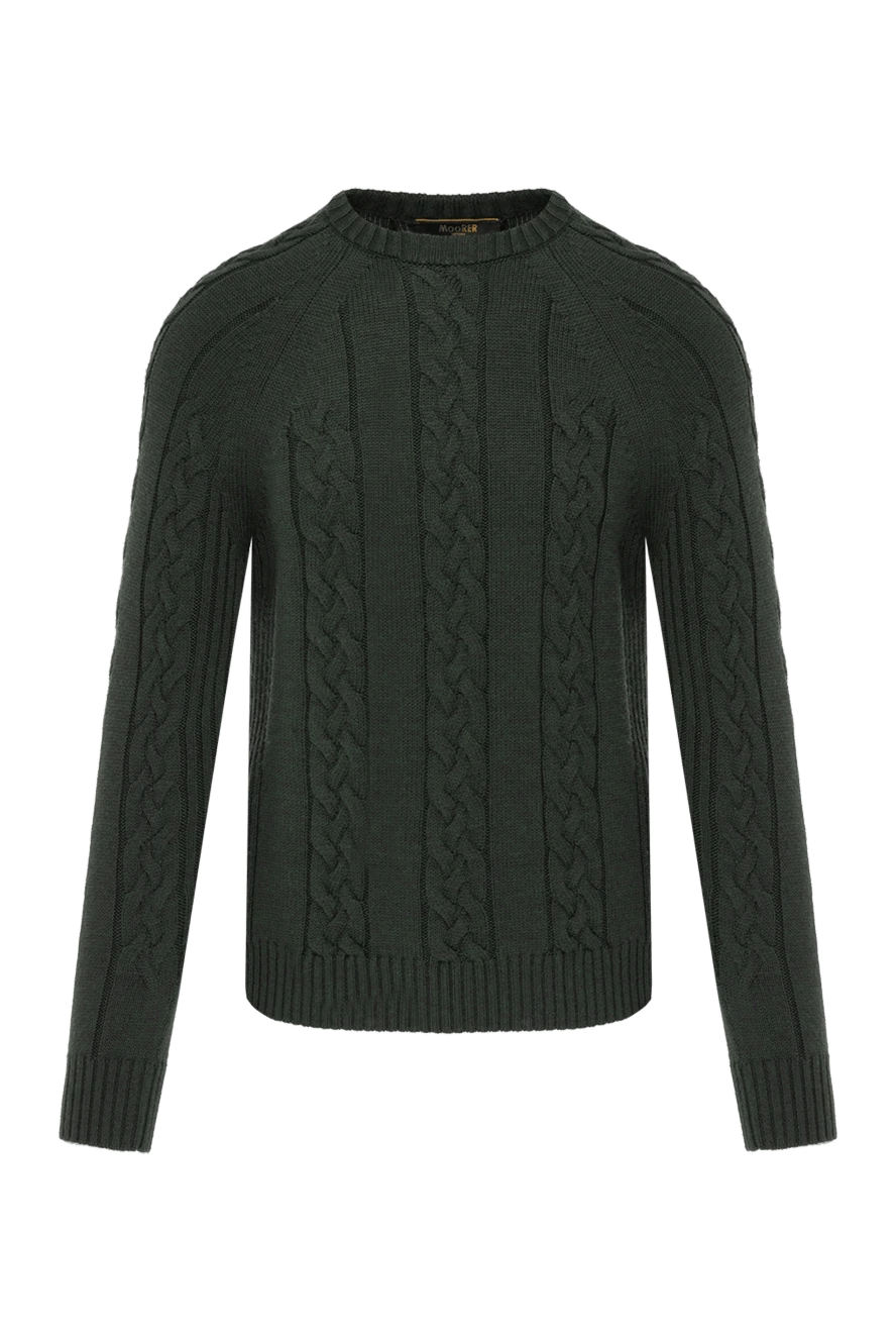 Moorer men's wool knitted jumper green 180266 - photo 1