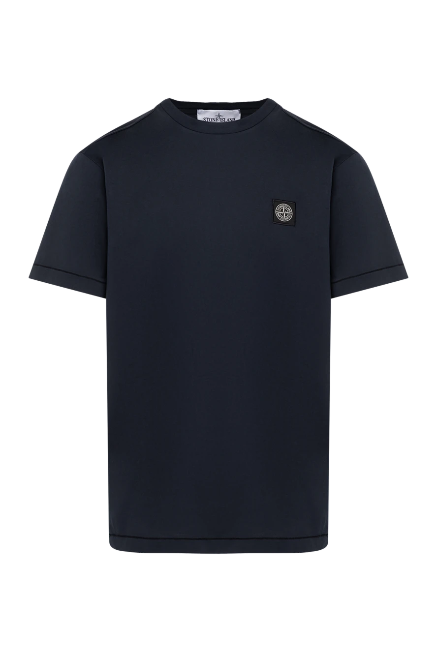 Stone Island футболка синяя мужская с логотипом 180574 - фото 1