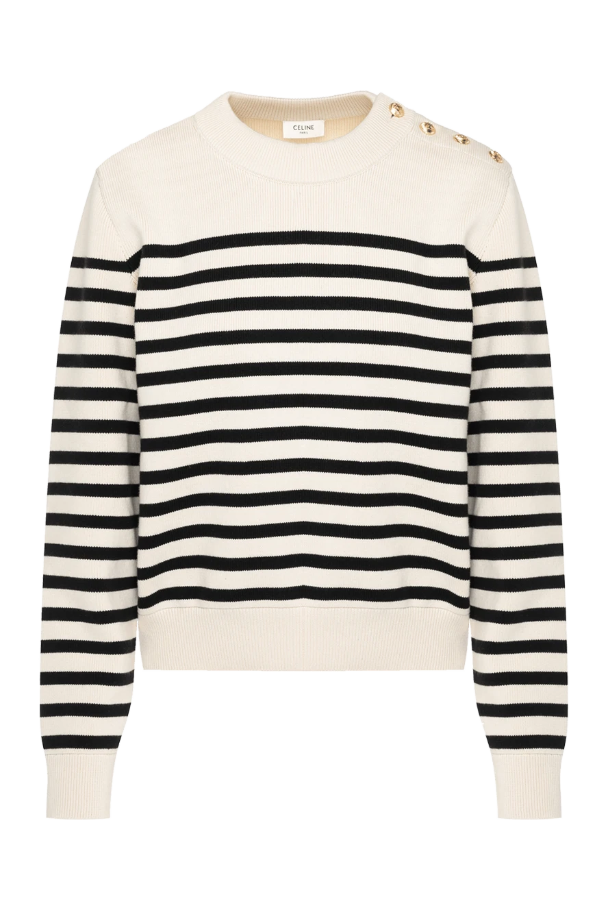 Celine women's beige striped jumper 180647 - photo 1