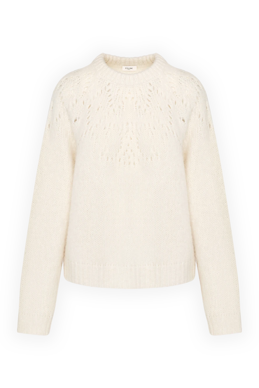 Celine white women's sweater in diamonds 180648 - photo 1