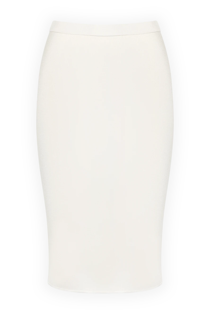 Saint Laurent юбка-миди белая 180677 - фото 1